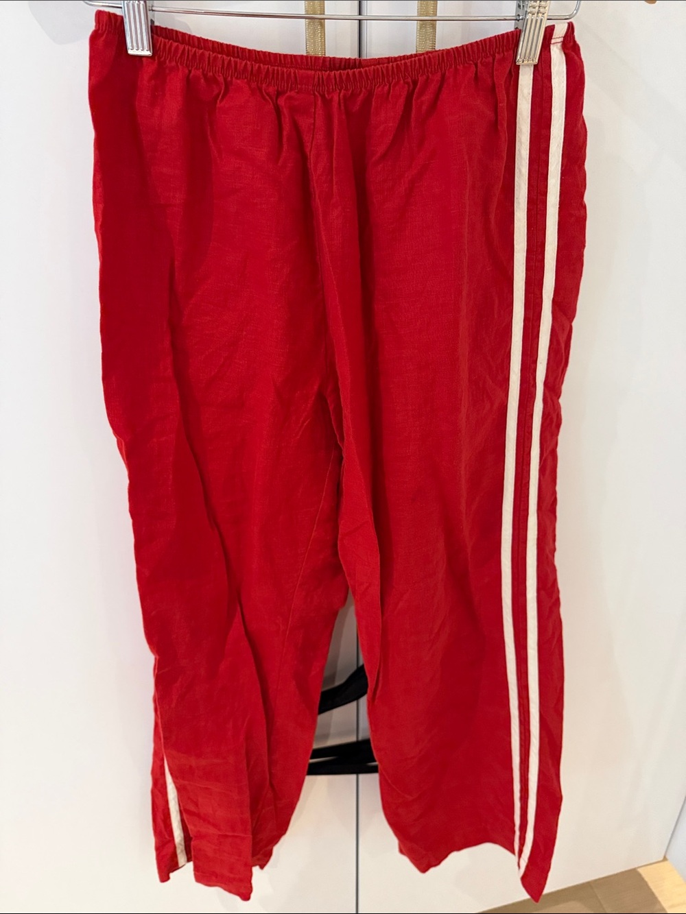 DONNI. Linen Crop Stripe Pant Sz small pepper - Picture 3 of 4